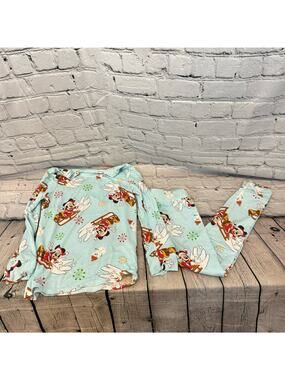 Wei Wei Mickey Christmas Sledding Bamboo Pajama Set